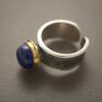 pierścionek srebrny niebieskie z lapis lazuli
