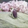 różowe rubin zoizyt z zoizytem pierścionek