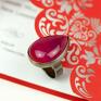Srebrny pierścień z różowym agatem Carmen a846 pierścionek różowy agat