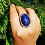 Srebrny pierścień z Lapisem - rękodzieło pierścionek z lapis lazul lazuli