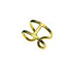 Minimalistyczny pierścionek złocony dwustronny - otwarty minimalizm