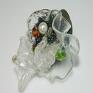 Estera Grabarczyk artystyczny pierścionek z koralikami - pojedynczy recycling
