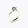 białe zaręczynowy pierścionek rosa żółte złoto 585/biały topaz