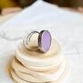 trendy fiolet na okrągło - pierścionek fioletowy
