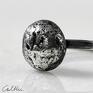 Caltha nieregularny kamyk - srebrny pierścionek rozm. 12 (2211 13) minimalistyczna biżuteria prezent na walentynki