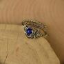 niebieskie minimalistyczny pierścionek lapis lazuli regulowany unikatowy