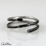 Wężyk - srebrny pierścionek rozm. 12 (2109 21) regulowany słowiańska biżuteria
