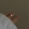 Matowy mały sygnet z różowego złota - rosegold pierścień