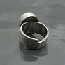 Surowy pierścionek z rubinem gwiaździstym - Emily - regulowany srebrny