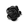 czarna róża w pierścionku handmade uroczy prezent pierścień różyczka