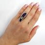labradoryt iris srebrny pierścionek z perłą i spektrolit