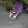 Rubin z zoizytem pierścionek "Taiki" - rubinem matowe srebro