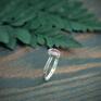 srebrne pierścionek flora z różowym turmalinem