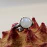 Chile Art srebrny kamień księżycowy i 2784 pierścionek srebro