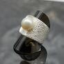 Srebrny pierścionek z perłą - Purro 3 - słodkowodna hodowlana srebro