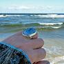 Druzy & Seashell Ring - muszla morski