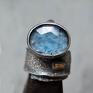 pierścień z kianitem - masywny pierścionek srebrny