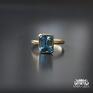 Swiss Blue in Gold - pozlacany topaz