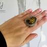 ze srebra unikatowy srebrny 925 pierścionek z bursztynem dla kobiety wyjątkowa bransoletka