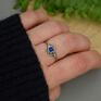 Agata Rozanska lapis lazuliwire wrapping stal regulowany pierścionek