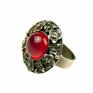 Artseko pierścionek z czerwonym agatem carmen a847 zdobiony pierściem florystyczny