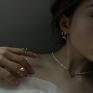Sotho swarovski perła pierścionek z crystal w kolorze białym złoto