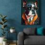 2 cm - Portrety hipsterskiego psa Harleya i kota Junipera - plakaty 50x70