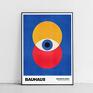 Hogstudio plakaty bauhaus - format 30x40 cm kolorowy plakat niebieski