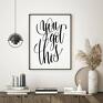 szare cytat plakat - you got this 40x50 cm typografia