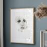 Zestaw plakatów - 61x91 cm i kwiat (81) - plakat kobieta białe obrazy