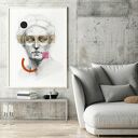 Plakat obraz „Muza geometryczna” 50x70 cm B2 - Hogstudio, różowo-biały