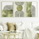 Zestaw plakatów 50x70 cm boho w modnym stylu Mid Century Modern - tryptyk 3 sztuki (abstr19)