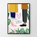 Plakat obraz love 50x70 cm B2