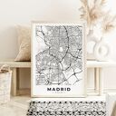 Plakat mapa Madryt 61x91 cm - modna dekoracja do salonu