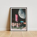Plakat Pacific Ocean Drive - Kolaż Fine Art A3