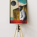 Plakat Marek Hłasko 50x70 cm - retro kolaż, polska literatura i idealny prezent dla mola książkowego