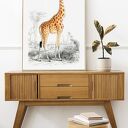 Plakat Żyrafa vintage - reprodukcja 30x40 cm