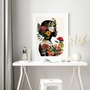 Plakat Kolaż z profilu w formacie 30x40 cm - kobieta (Hogstudio)