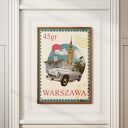 Plakat „U nas w Warszawie” - kolaż PRL A3 29,7x42 cm
