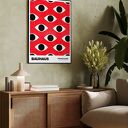 Plakat Bauhaus Oczy Pattern 30x40 cm - geometryczny plakat do sypialni