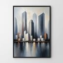 Plakat Miasto Abstrakcja 61x91 cm szaro-czarny - modny akcent do Twojego wnętrza
