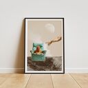 Plakat „Boski Kot” 30x40 cm - prezent dla kociarza z kotem