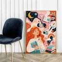 Plakat Marzycielka 50x70 cm - kolorowa ilustracja