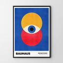 Plakat Bauhaus Niebieski 50x70 cm do salonu i biura