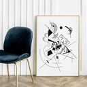 Plakat obraz Black Kandinsky B1 70x100 cm