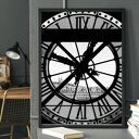 Loftowy czarno-biały plakat z zegarem 40x50 cm (Futuro Design)