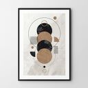 Plakat brązowa geometria w stylu boho 40x50 cm