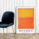 Nowoczesny plakat Mark Rothko: żółty i pomarańczowy 30x40 cm