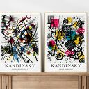 Kolorowy zestaw plakatów Kandinsky 40x50 cm - 2 sztuki