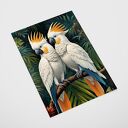 Plakat Papugi Duet Ptaki 30x40 cm - kolorowa dekoracja na ścianę